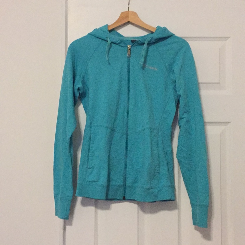Columbia Teal Zip Hoodie